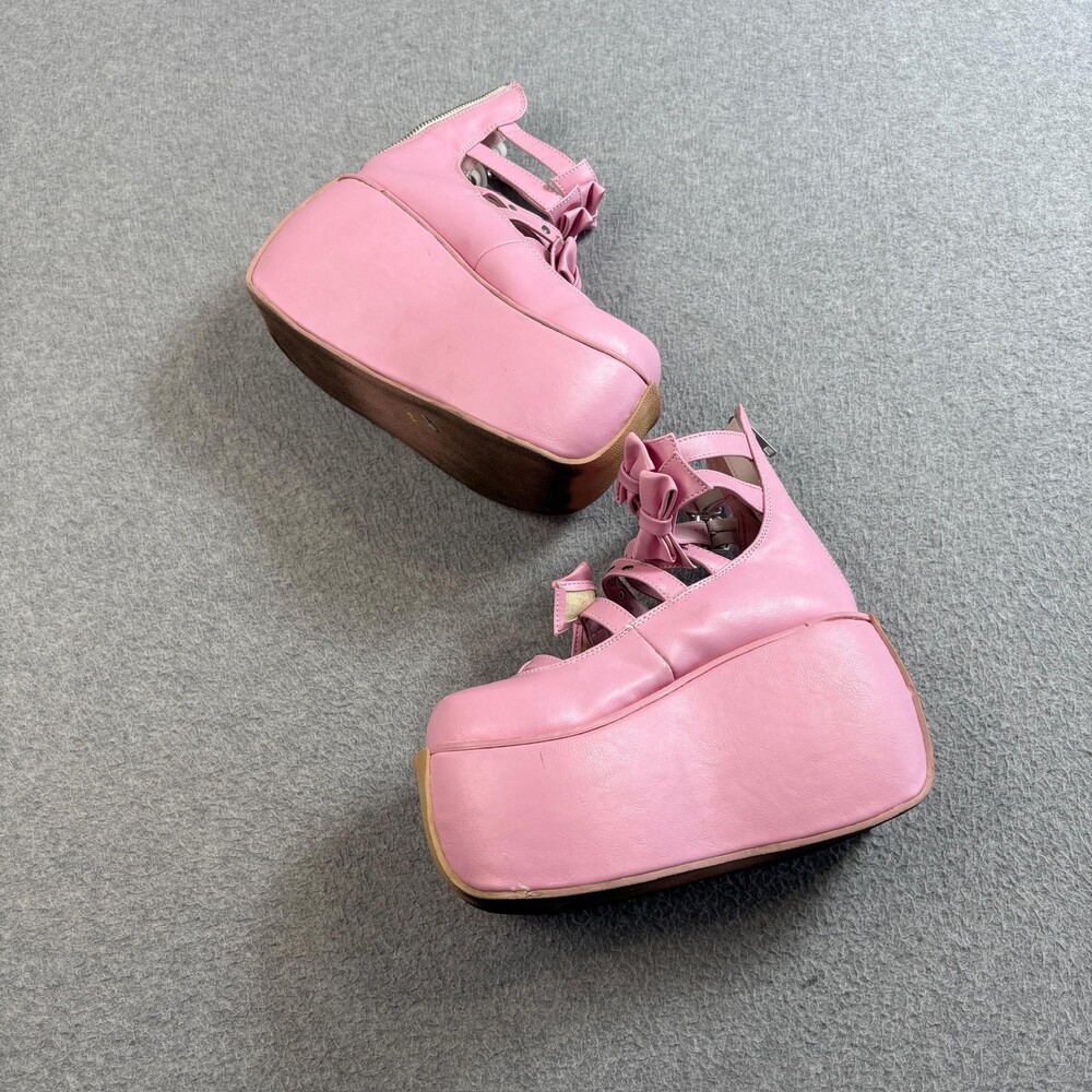 Demonia Violet 45 Shoes Womens Size 8.5 Platform Goth Bow Buckle Straps Kawaii